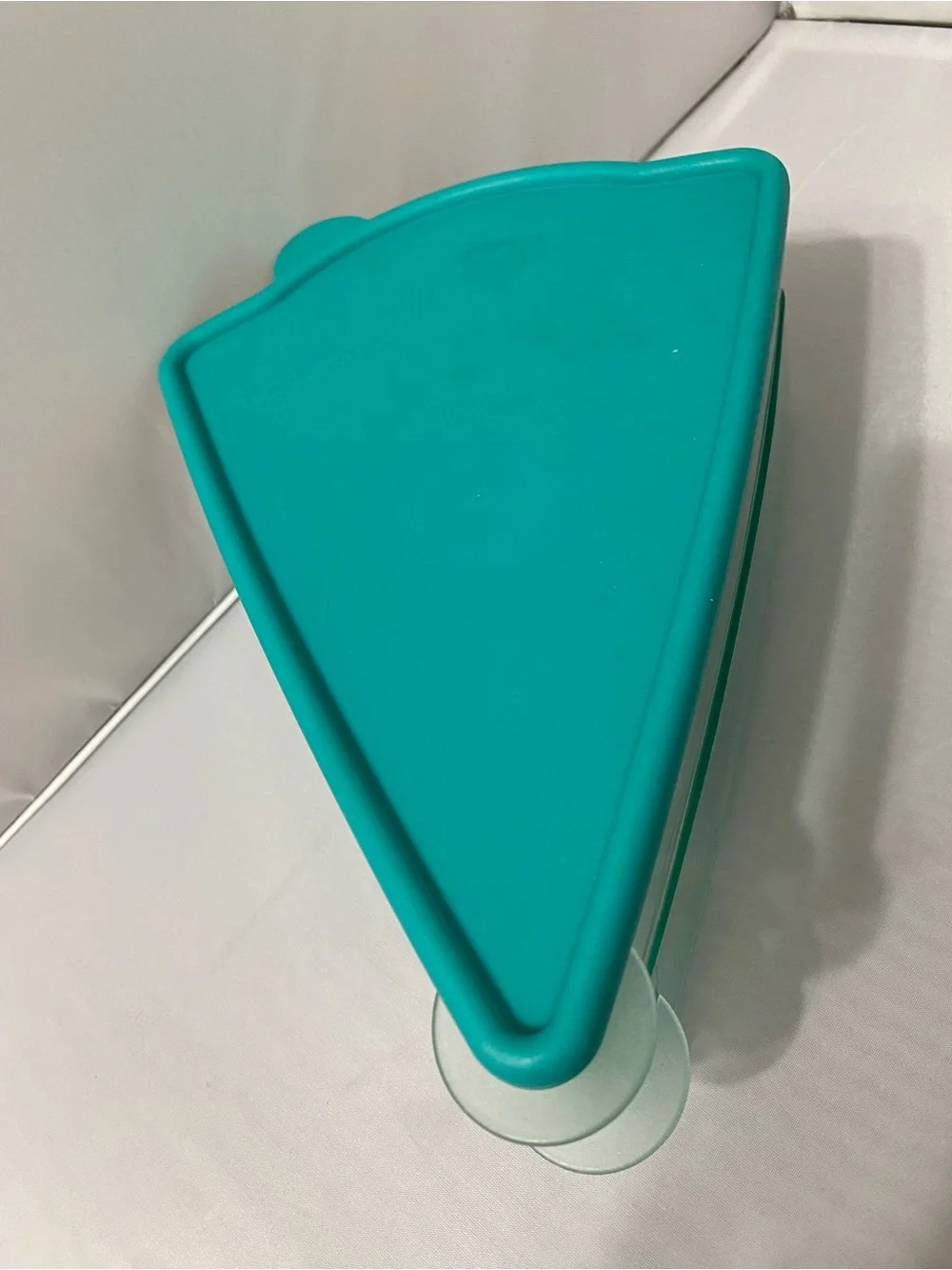 Tupperware Teal Stackable Pizza Storage